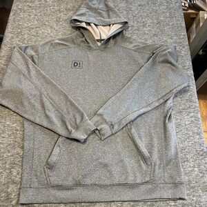 D1 Sports Hoodie Mens XL Gray The Place For The Athlete Pullover Logo